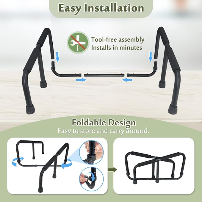 Mybow Stand Assist, Chair Lift Assist Devices for Seniors Elderly, Mobility Standing Aid Rail for Couch, Chair Assistance Handle for Disabled Patients, Safety Grab Bar for Home Care Portable Device