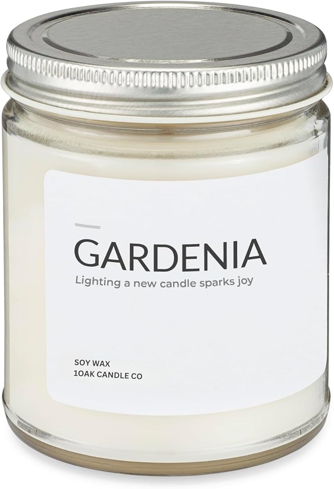 1OAK Gardenia Candle - Soy Wax Scented Candles - Long Burning Premium Hand-Poured (7oz.)