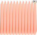 SOFT BREEZE 24 Pack Unscented Tall Taper Candles - 4/5X10 Inch, Dripless, Unscented Dinner Candle - 10 Hours Burn Time -Pink Colors