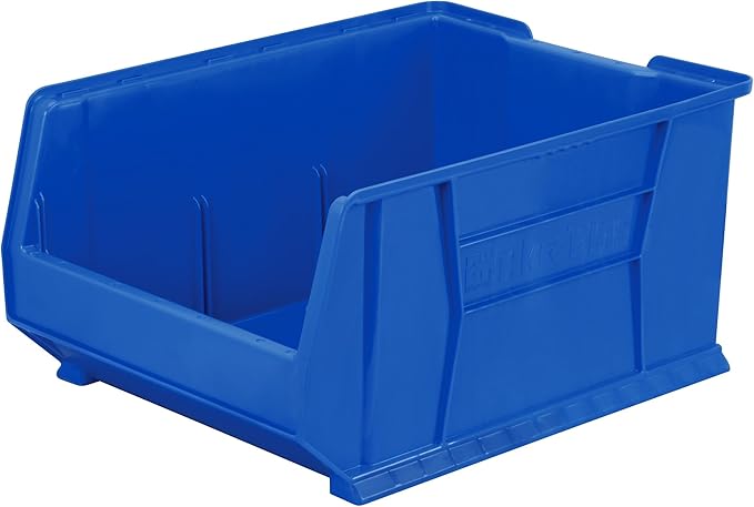 Akro-Mils 30289 Super-Size AkroBins Plastic Storage Bins, Space-Saving Stackable Bins for Garage, Classroom, Warehouse Organization, 24" L x 18" W x 12" H, Blue, 1-Pack