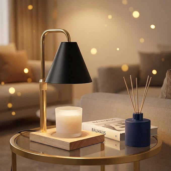 Candle Warmer Lamp with Timer - Wireless Remote Control, Gifts for Mom Grandma, Birthday Gifts, Mothers Days Gifts, House Warming Gifts New Home Decor, Black