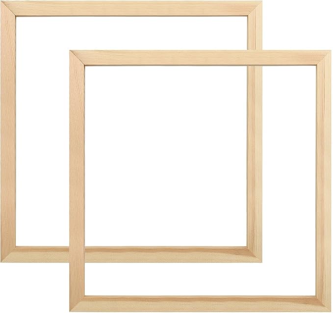 Wood Canvas Frames, Solid Wood Canvas Stretcher Bars Kits,Solid Wood Picture Frames for Oil Paintings,Prints,Posters,Wall Art Needlework,2 Pack(40 * 40cm/16 * 16")