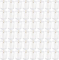 48 Pack White Unscented Clear Glass Filled Votive Candles. Hand Poured Wax Candle Ideal Gifts for Home Décor Parties Weddings Holidays and Meditation (White)