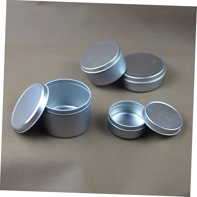 IWOWHERO 4pcs DIY Scented Candle Kit Tin Boxes for Homemade Candle Making Wedding Favor Boxes Candy Storage Craft Supplies