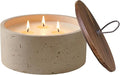 Scented Candle - Cinnamon & Vanilla, 21 oz. 3 Wick Scented Candle Made with Coconut Oil and Soy Blend Wax | Acacia Wood Lid