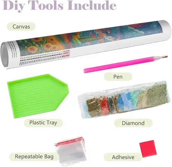 Tooyeer Diamond Art Kits for Adults Beginners,DIY Pink Roses Diamond Painting Kits for Adults,Candle 5D Round Full Drill Diamond Dots Gem Art Crafts for Home Wall Decor 36x43inch