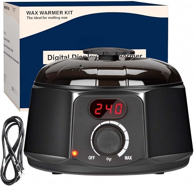 Haccah Professional Wax Warmer for Candle Making, Digital 16oz Wax Melting Pot with See Through lid, Candle Warmer for Adults, Beginners, Including Stove, Spoon, Gloves, Heat-Resistant pad