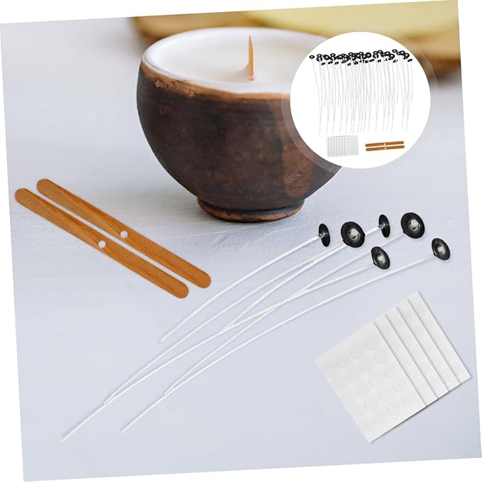 TOPPERFUN Candle DIY Tool Kit 1 Set of Candle Wick Holders Stickers Wicks Simple Fun for All Ages