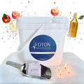 Foton Pearled Candle 9lb - Bulk Snowy Cider Scented Non Toxic Luxury Long Lasting Powder Wax Sand Candles - Refillable Pearl Foton Candle Sand with 100 Wicks for Candles Making