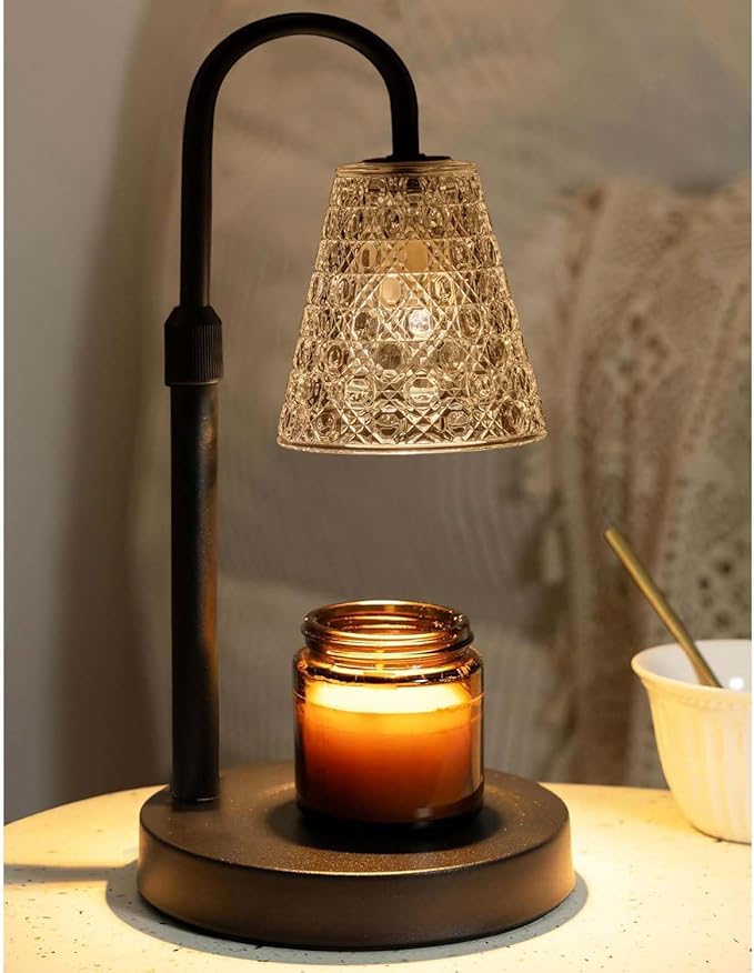 Candle Warmer Lamp with Timer Dimmable, Birthday Gifts for Women Mom, House Warming Gifts New Home Decor, Wax Melt Warmer for Jar Candles with 2 Bulbs