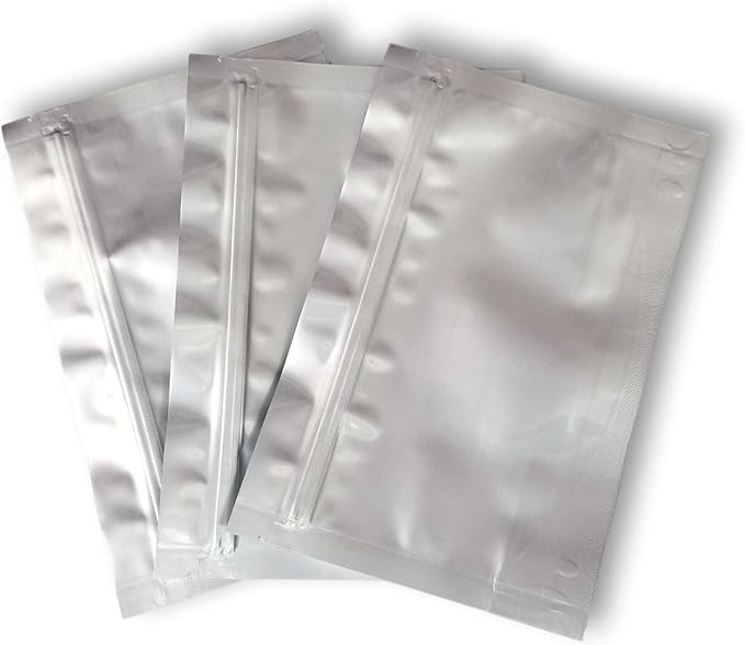 7 Mil (Per Side) Mylar Bag 9"x6"x3" 6 layer MRE-Style - Genuine Single Color Aluminum Foil-Lined Bag for Freeze Drying, Grain, Baking, Storage Container (50) (9"x6"x3") (50)