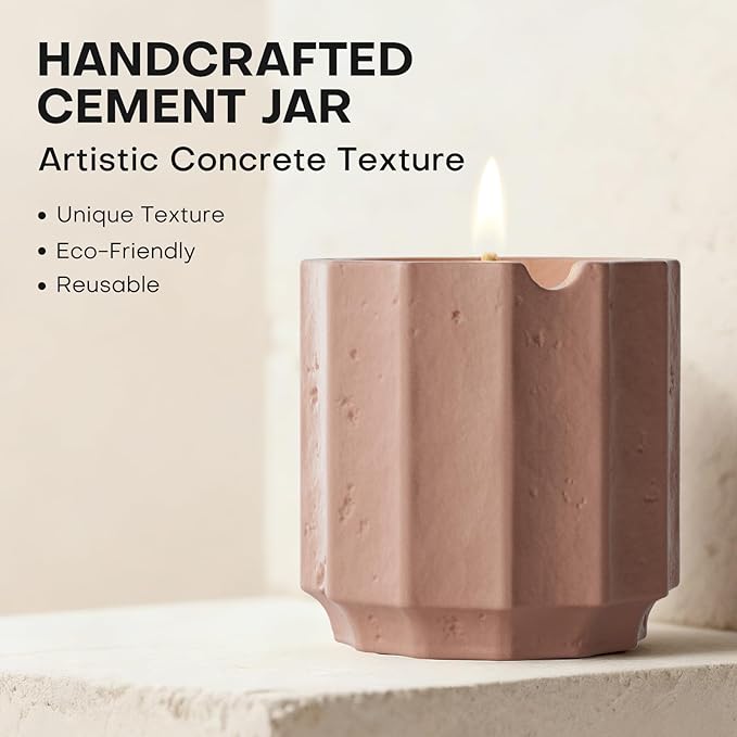 Scented Candles Set for Home, Natural Soy Wax Candle Gift, Non-Toxic Cement Jar Candles, Luxury Aromatherapy for Stress Relief, Highly Scented, Gifts for Women and Men (Lily)