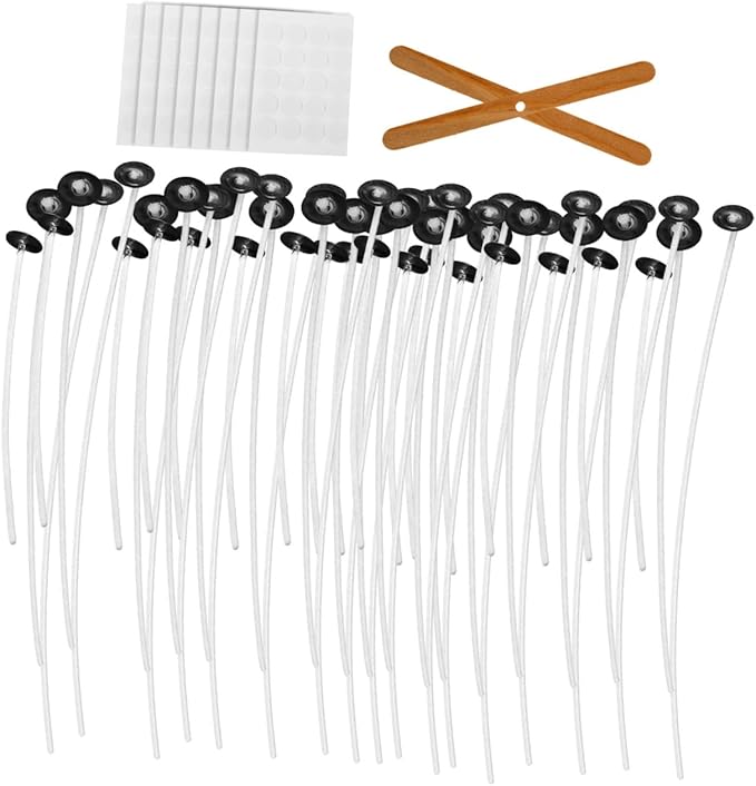 Operitacx 2sets Candle Making Kit Candle Wicks Stickers Holders for Home Birthdays and Parties Easy Use for Creative