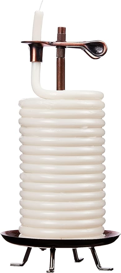 Candle by The Hour 20559BW Vanilla Scent Beeswax Candle, White, 80 Hour