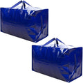 VENO 2 Pack Extra Large Heavy Duty Moving Bags with Wide Opening & Reinforced Handles, Reusable Storage Tote Bags with Strong Zippers for Clothes, College Dorm Essentials & Moving Supplies