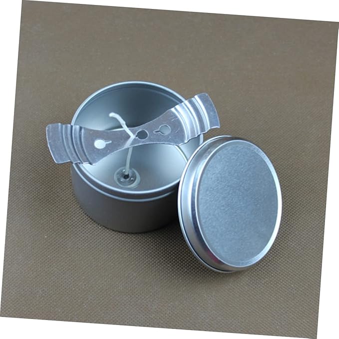 IWOWHERO 4pcs Candle Iron Can for Scented Candle Making Premium Tin Box for Home Practice Easy Mold and Storage Lightweight Travel Silver Finish