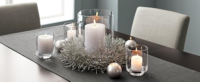 Melt Candle Pillar Candles, 3 Pack - Unscented Candles for Home, Church, Weddings, & More - 3" x 3", White