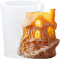XIAOSHUI Tree House Candle Mold House Resin Casting Silicone Molds for Candle Making Aromatherapy Candles Gypsum Clay Craft Candle Home Decorate