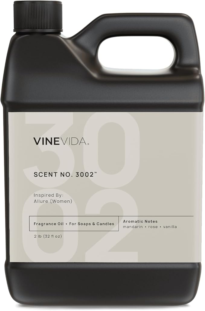 VINEVIDA Scent NO. 3002 Fragrance Oil - 32oz (2lbs) - Inspired by: Allure (Women); Candle Fragrance Oil for Soy Candles - Soap Making Scents