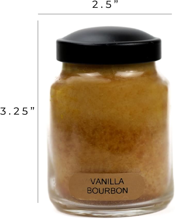 A Cheerful Giver - Vanilla Bourbon - 6oz Baby Scented Candle Jar with Lid - Keepers of The Light - 30 Hours of Burn Time, Gift Candle, Brown