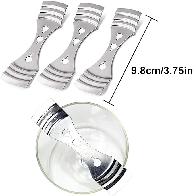 20pcs Metal Candle Wick Centering Devices Stainless Steel Candle Wick Holder for Candle Making Candle Wick Holders, Silver, phi1069