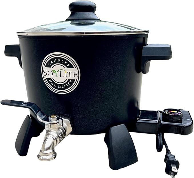 Wax Melter for Candle Making, Holds Approximately 7 Qts Or 14 Lbs of Melted Wax, Wax Melter Has Easy Pour Valve, by Soylite Candles