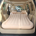 Car Air Mattress for Sonata SEL 2024, Inflatable Bed Thickened Flocking Sleeping Pad Foldable Travel Camping Backseat Cushion,Beige
