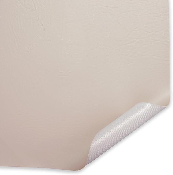 Ottertex Marine Vinyl Fabric Polyester Backing Waterproof Abrasion UV Resistant Heavy Duty Outdoor Marine PVC for Sewing & Upholstery - Stone (10 Yards)