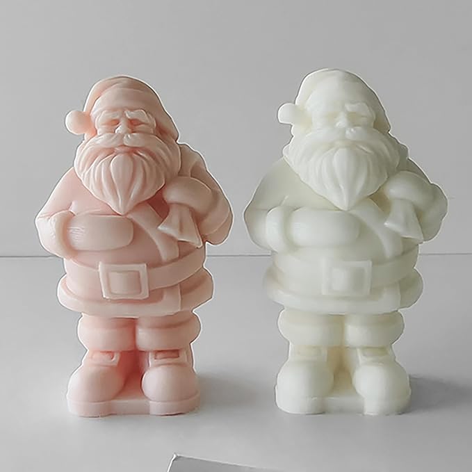 Christmas Santa Candle Mold - Silicone 3D Molds for Candy & Home Decor - Resin Casting & Making Molds