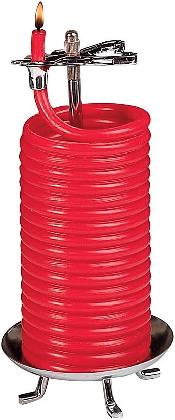 Candle by the Hour 80-Hour Red Candle, Eco-friendly Natural Beeswax with Cotton Wick