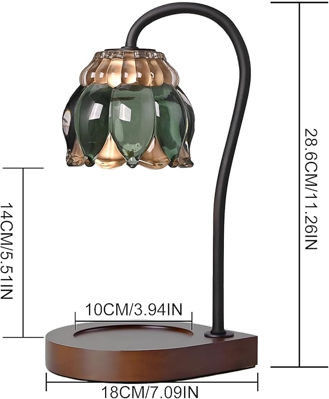 PPZHAVG Candle Warmer Lamp Birthday Gifts for Women Mom, Mothers Day Gifts, Compatible with All Jar Candles, Wax Melt for Candle Home Decor, Modern Farmhouse Decor, Candle Warmer Timer DarkGreen