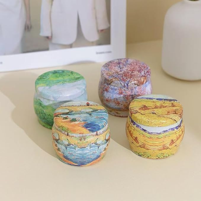 12 Pcs 4oz Candle Tins for Candle Making Empty Candle Tins with Lids Candle Jars Candle Containers Bulk (wicks included)