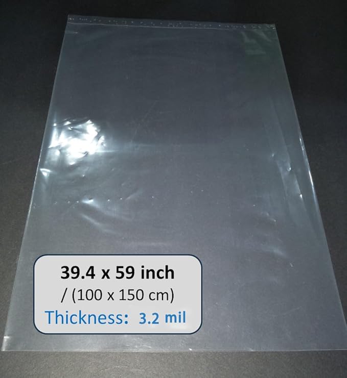 Clear Giant Storage Bags 40 x 60 Inches Extra Large Clear Plastic Bags Perfect for Moistureproof, Dustproof, Luggage, Equipment, Furniture, Kids Bike, Big Plush Toys and More (3.2Mil 5 Pack)