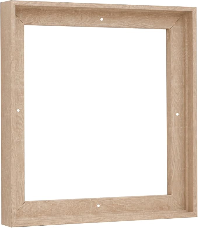 Pixy Canvas Floater Frame 10x10 for 3/4 (0.75) inch Deep Canvas Paintings/Canvas Prints/Wood Canvas Panels/Wall Art/Wall Decor/Home Decor/Artwork (Nordic White Oak, 10 x 10 inch, Square)