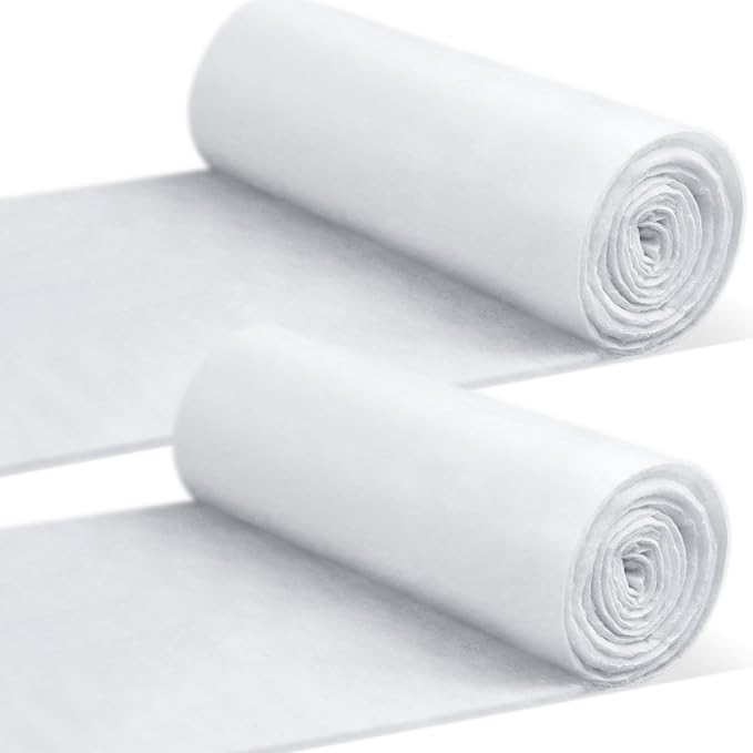 Peryiter 2 Roll Upholstery Quilt Batting 60 Inch X 5 Yard X 0.4 Inch Polyester Batting Multipurpose Fiberfill Stuffing Fabric for Cushion Pillows Bedspreads Interior Decoration Crafts