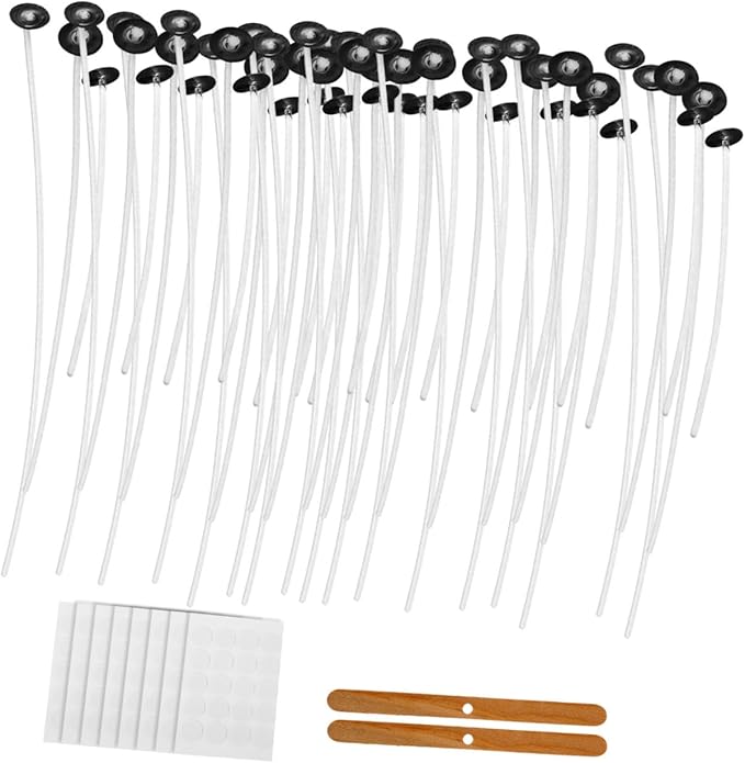Tofficu 1set Candle Making Supplies Kit DIY Wax Craft Tools Wicks Holders Stickers for Home Parties Birthdays for Creative Candle Projects