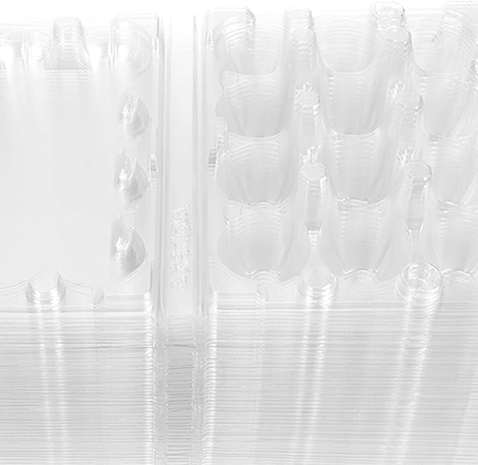120pcs Quail Egg Storage Tray with Lid Plastic Small Egg Holder Container for Farm Kitchen and Refrigerator Organization