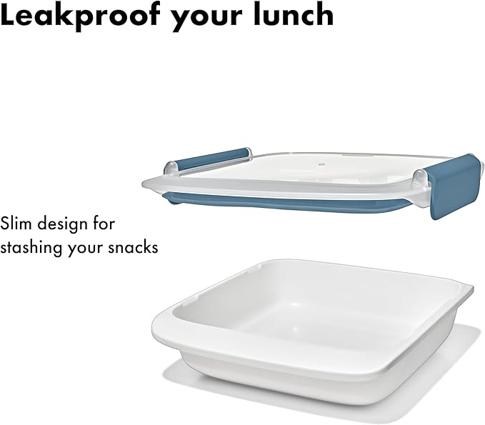 OXO Good Grips Prep & Go Slim Container, Lunch or Snack Fuss-Free on the Move, Leakproof Reusable Small Meal Food Storage and Lid, Food Containers with Lids; 1.8 Cups/0.4 L