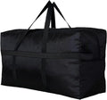 YiKitHom Extra Large Storage Duffle Bag with Zippers and Handles, Big Foldable Duffle Bag for Travel Black 80L