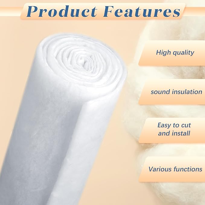 Peryiter 2 Roll Upholstery Quilt Batting 36 Inch x 5 Yard x 0.4 Inch Polyester Batting Multipurpose Fiberfill Stuffing Fabric for Cushion Pillows Bedspreads Interior Decoration Crafts