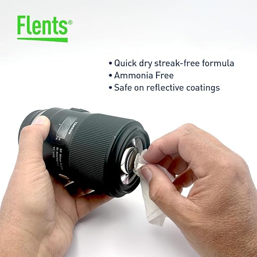 Flents Lens Wipes, Wipe 'N Clear Basic, 200 Count, Pre-Moistened, Streak-Free, Safe for Glasses, Sunglasses, Gentle Cleaning, Clear Vision, Streak-Free, Individually Wrapped for Travel & Convenience
