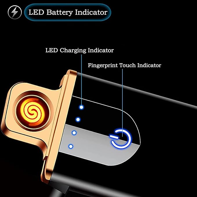 Electronic Lighter USB Rechargeable, Mini Portable Design with Touch Dual-Sided Ignition - Windproof and flameless, Featuring Plasma Technology, Battery Indicator, and Lightweight Build (Rainbow)