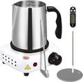 SAEUYVB Candle Making Kit,Candle Making Supplies,Candle Making Kit with Hot Plate,Candle Making Supplies for Beginners with Pouring Pot ，Thermometer and More（White）