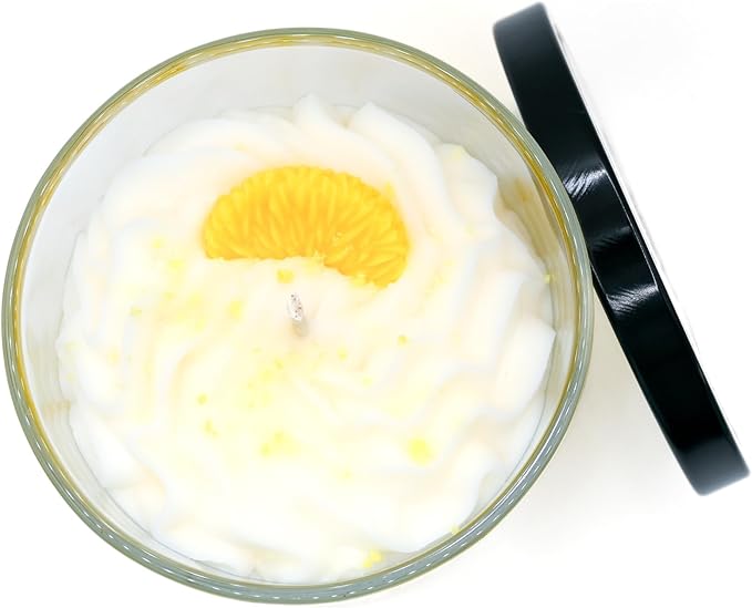 Lemon Candle | Purpose-Driven Soy for Women Scented | 12oz Whipped Topping | Non-Toxic Soy Candle Food Gifts for Women | Be Light Candle RE (Lemon Meringue)