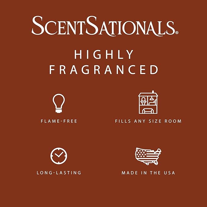 Scentsationals Wax Melts, Wax Cubes Strong Scent - Harvest Core Collection 2 Caramel Apple Spice - Long Lasting Scented for Warmer, 10oz (24-Cubes)