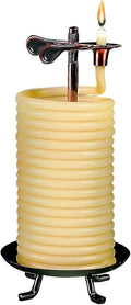 Candle by the Hour 80-Hour Vertical Candle, Eco-friendly Natural Beeswax with Cotton Wick