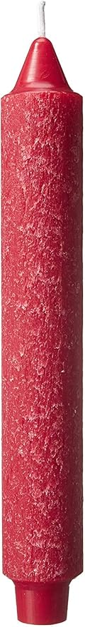 Root Candles Unscented Dinner Candles Premium Beeswax Blend Boxed Candle Set, 9-Inch, Red, 4-Count