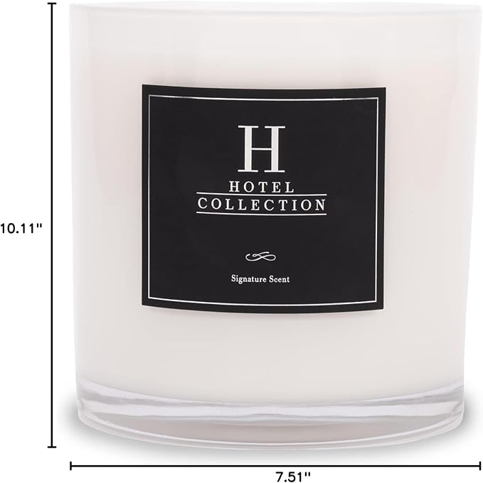 Hotel Collection - California Love Four Wick Deluxe Candle - Hotel Inspired Luxury Candle - 300-Hour Burn Time - Hints of Green Tea, Orange, and Lemongrass - 55 oz - White