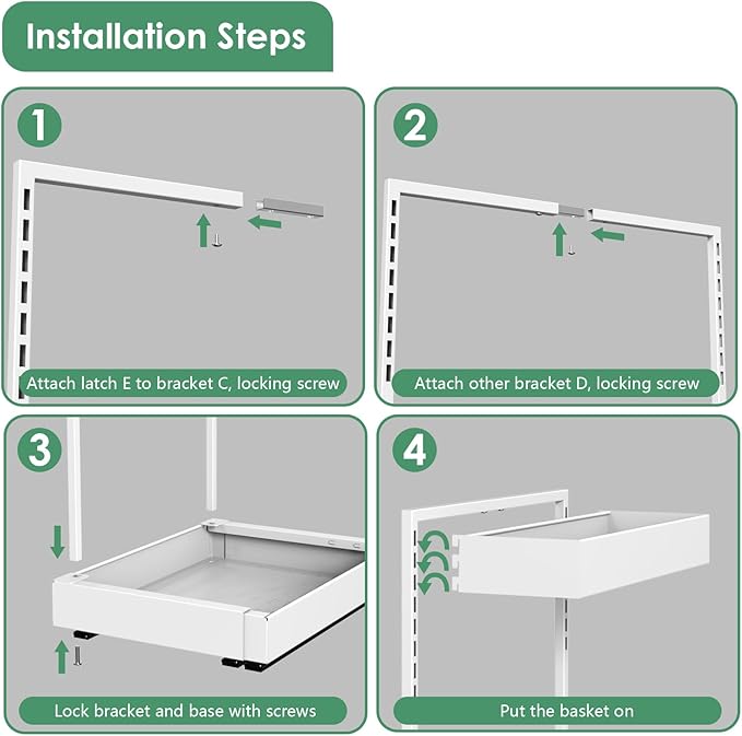 REALINN Expandable Under Sink Organizers and Storage, 2 Tier Under Cabinet Organizer, Heights Adjustable Pull Out Rack for Kitchen Bathroom Laundry, White, 2 Pack