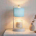 Candle Warmer Lamp with Timer, Dimmable Candle Wax Warmer, Height Adjustable Electric Candle Lamp Warmer with 2 Bulbs, Gifts Idea for Women Her, Mom, Vintage Home Decor for Bedroom-Blue